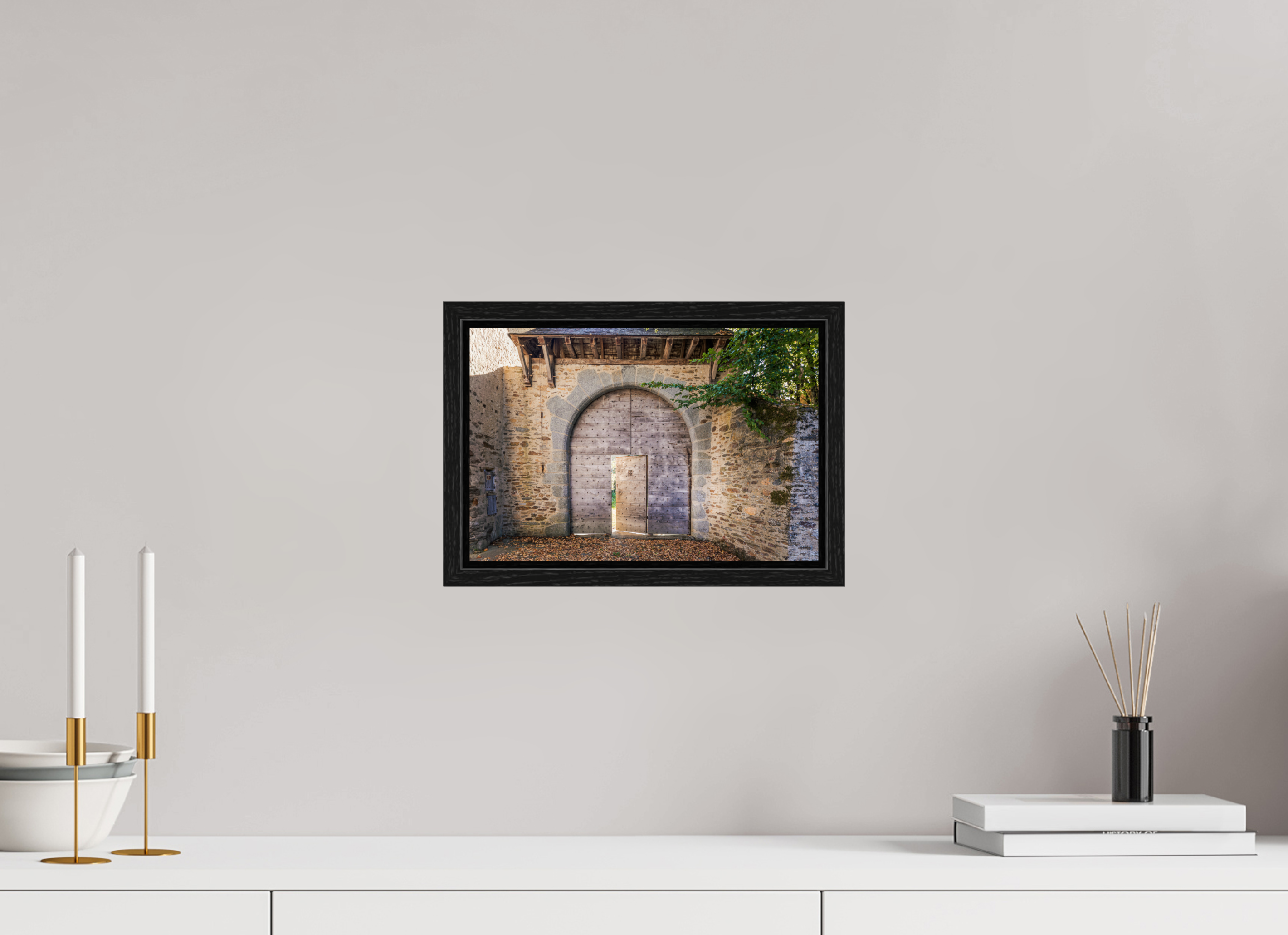 30 x 20 cm, Floater Frame Ancienne porte de Ségur le Château