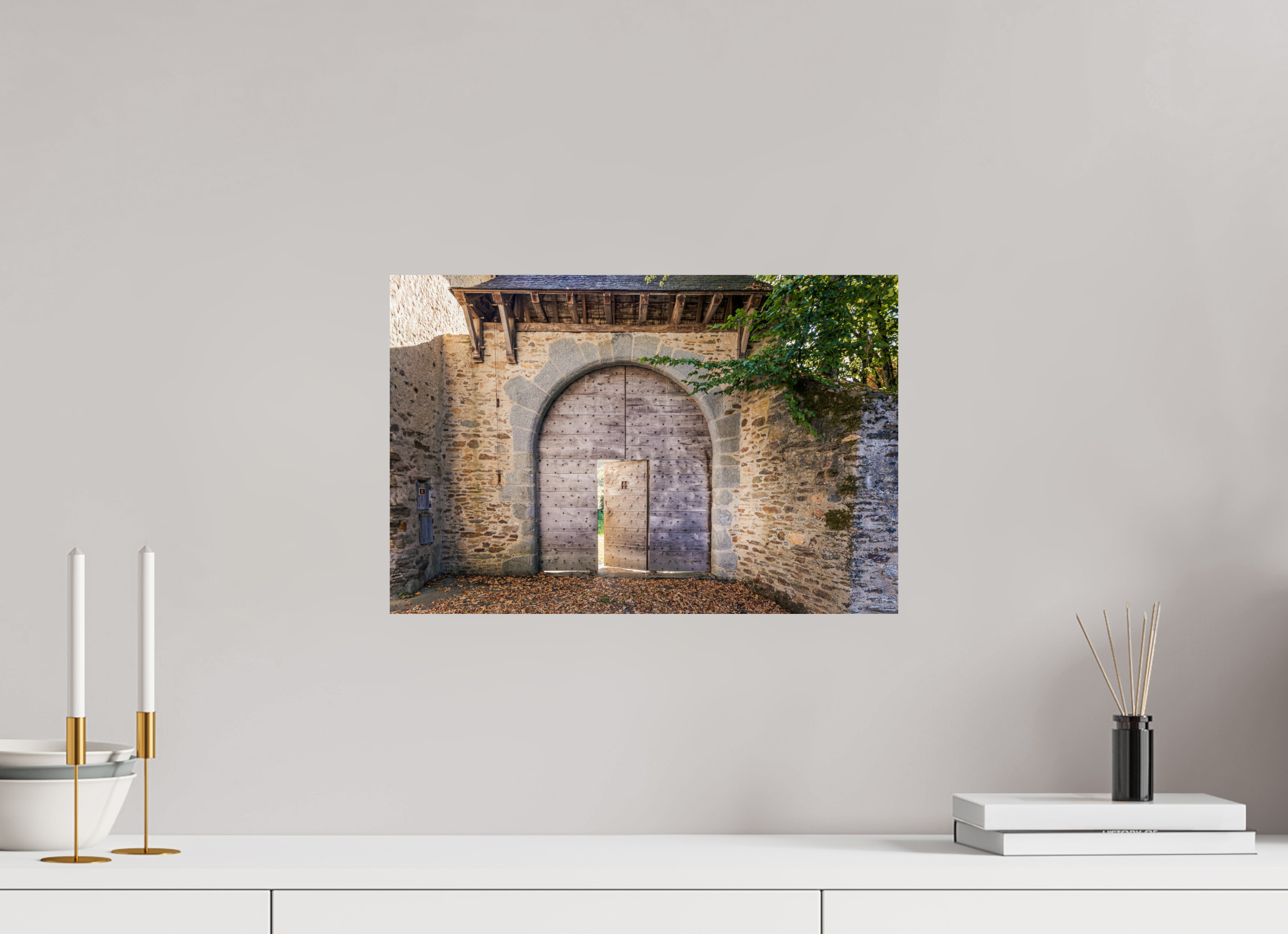 45 x 30 cm, Photo Print On Fuji Crystal DP II Ancienne porte de Ségur le Château