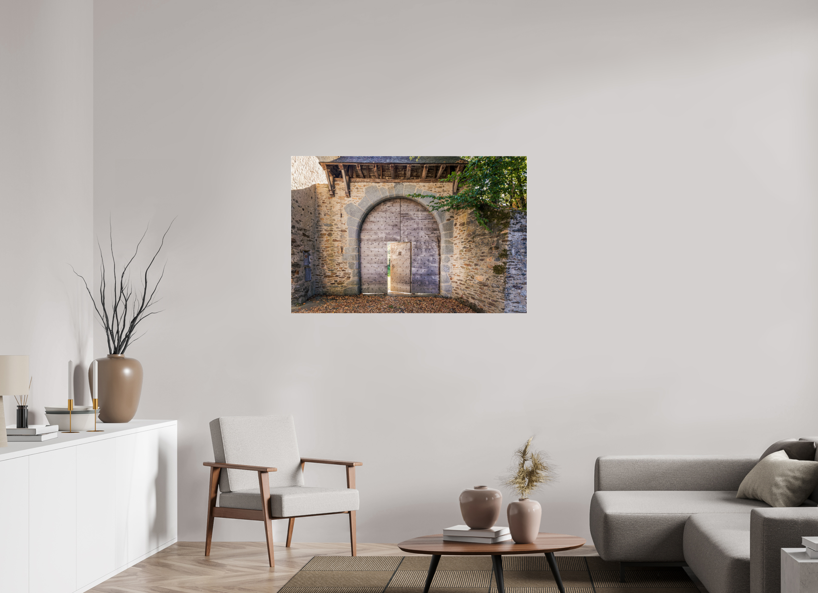 120 x 80 cm, Photo Print Under Acrylic Glass Ancienne porte de Ségur le Château