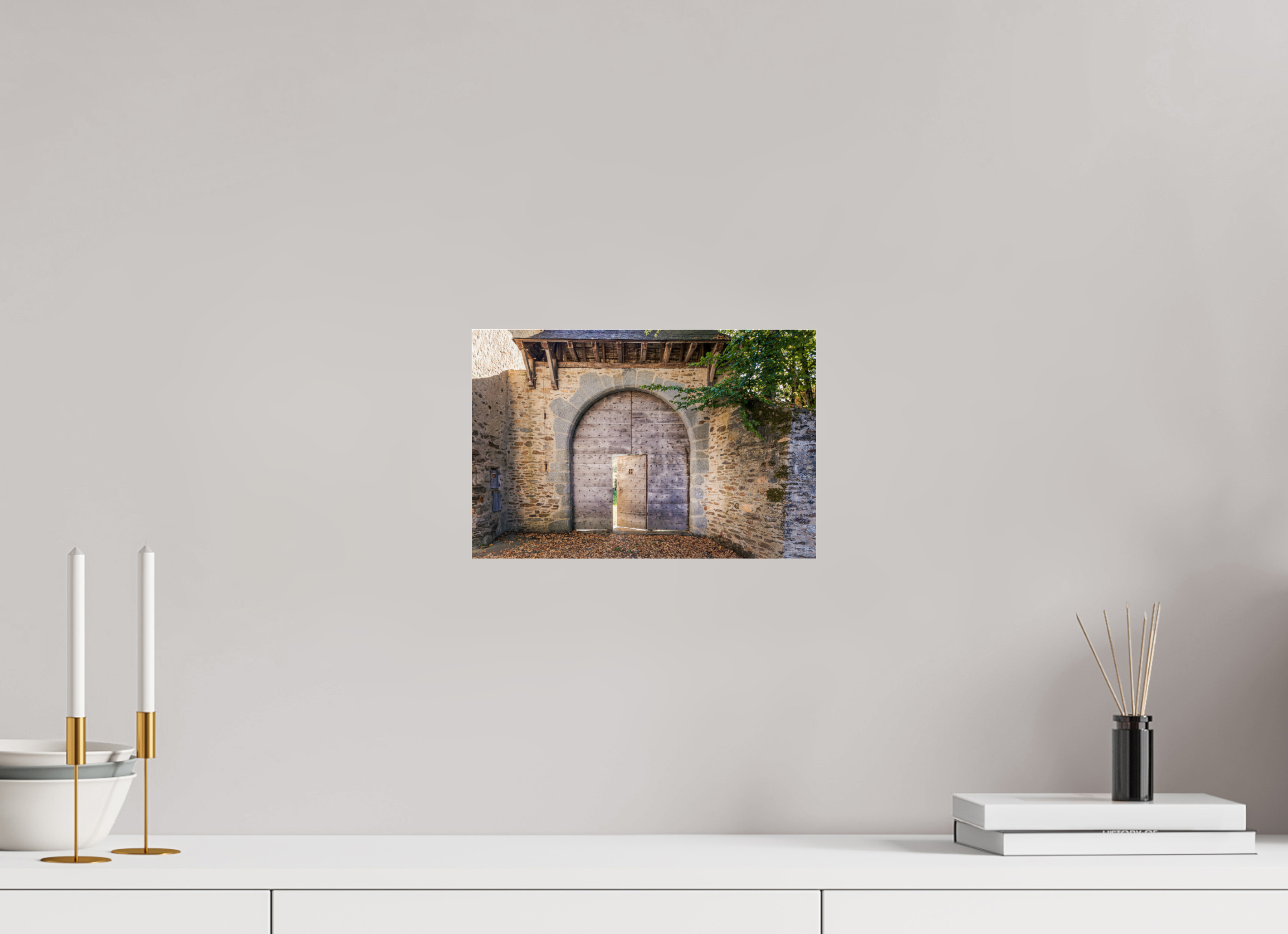 30 x 20 cm, Photo Print Under Acrylic Glass Ancienne porte de Ségur le Château